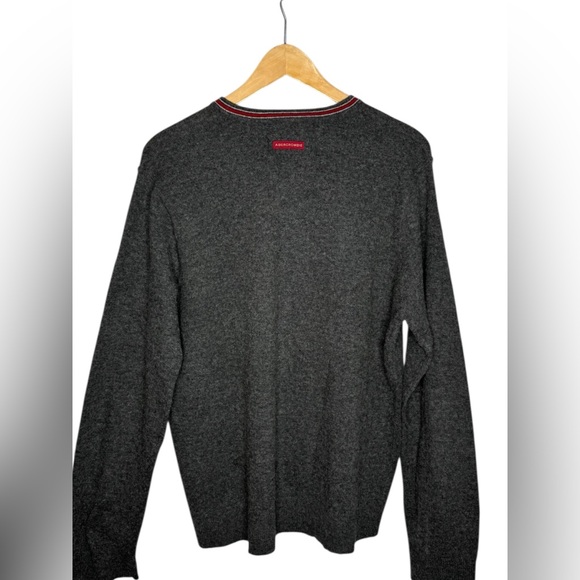Vintage Abercrombie & Fitch Wool Blend Ringer Sweater Academia Preppy XL Y2K - Picture 4 of 8